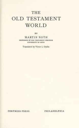Tapa de The Old Testament world