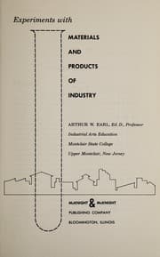 Tapa de Experiments with materials and products of industry