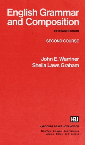 Tapa de English Grammar and Composition