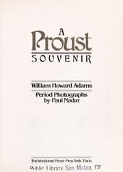 Tapa de A Proust souvenir