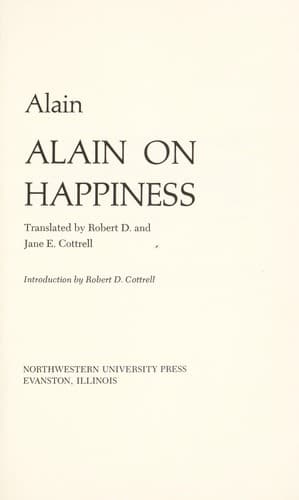 Tapa de Alain on happiness