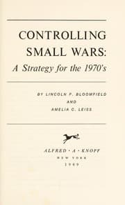 Tapa de Controlling small wars; a strategy for the 1970's