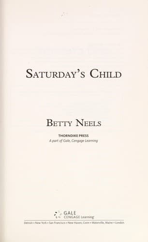 Tapa de Saturday's Child