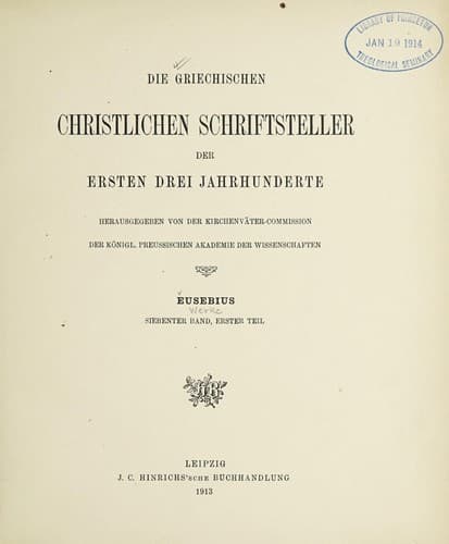 Tapa de Eusebius Werke