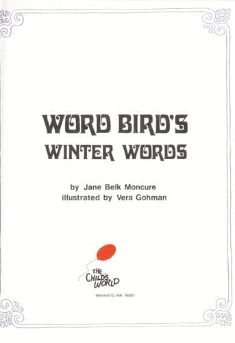 Tapa de Word Bird's winter words
