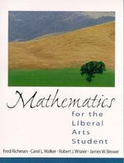 Tapa de Mathematics for the liberal arts student
