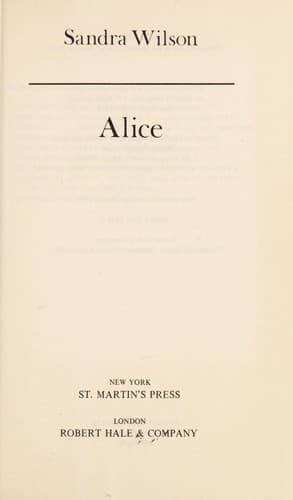 Tapa de Alice