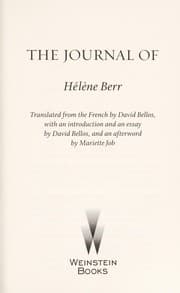 Tapa de The journal of Hélène Berr