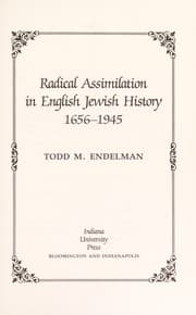 Tapa de Radical assimilation in English Jewish history, 1656-1945