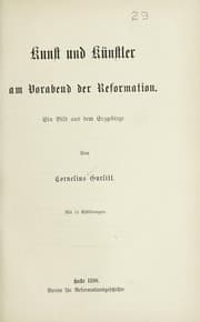 Tapa de Kunst und Künstler am Vorabend der Reformation