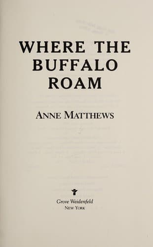 Tapa de Where the buffalo roam