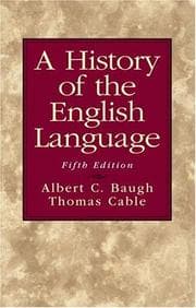 Tapa de A history of the English language