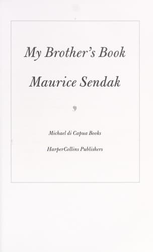 Tapa de My brother's book