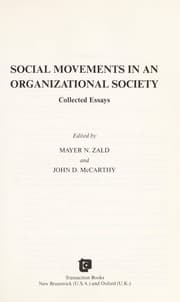 Tapa de Social movements in an organizational society : collected essays