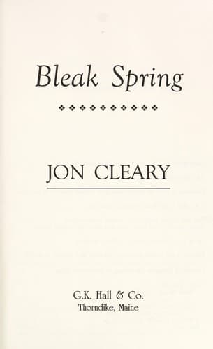 Tapa de Bleak spring