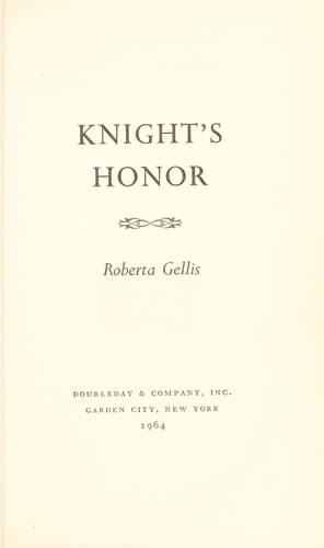 Tapa de Knight's Honor