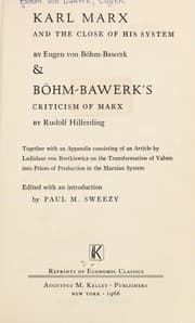 Tapa de Karl Marx and the close of his system