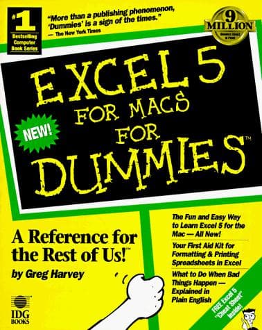 Tapa de Excel 5 for Macs for dummies