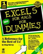 Tapa de Excel 5 for Macs for dummies