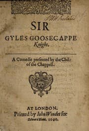 Tapa de Sir Gyles Goosecappe, knight
