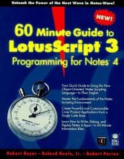 Tapa de 60 minute guide to LotusScript 3 programming for Lotus Notes 4