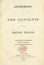 Tapa de Synopsis of the contents of the British Museum