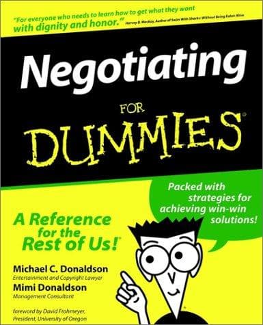 Tapa de Negotiating for dummies