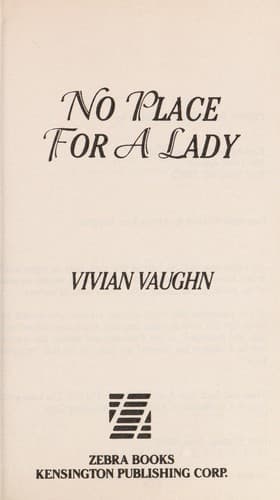 Tapa de No place for a lady
