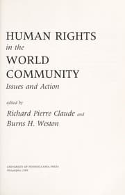 Tapa de Human rights in the world community