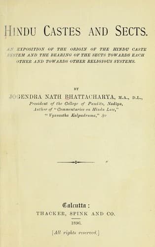 Tapa de Hindu castes and sects