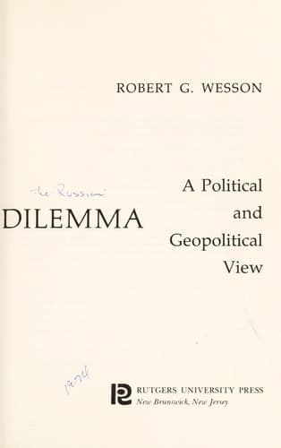 Tapa de The Russian dilemma