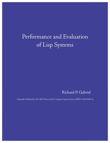 Tapa de Performance and evaluation of Lisp systems
