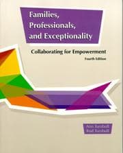 Tapa de Families, professionals, and exceptionality