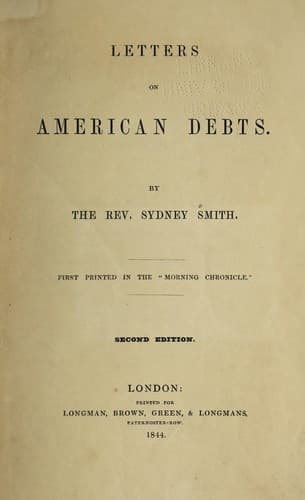 Tapa de Letters on American debts
