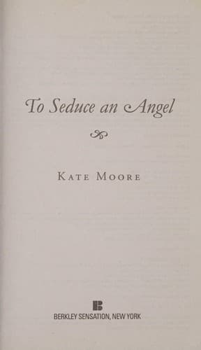 Tapa de To Seduce an Angel