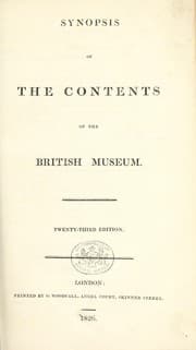 Tapa de Synopsis of the contents of the British Museum