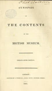 Tapa de Synopsis of the contents of the British Museum