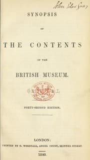 Tapa de Synopsis of the contents of the British Museum