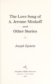 Tapa de The love song of A. Jerome Minkoff and other stories