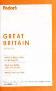 Tapa de Fodor's Great Britain 2007