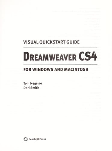 Tapa de Dreamweaver CS4 for Windows and Macintosh