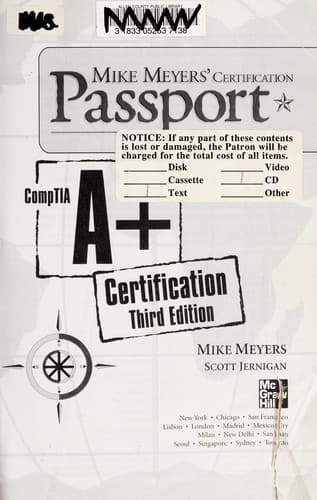 Tapa de CompTIA A+ certification