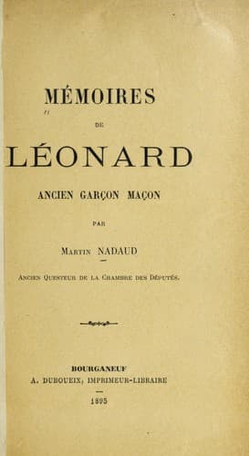 Tapa de Memoires de Leonard
