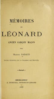 Tapa de Memoires de Leonard