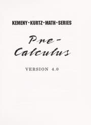 Tapa de Pre-calculus, version 3.0.