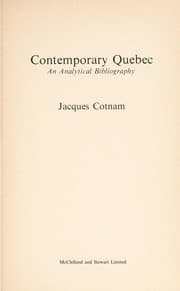 Tapa de Contemporary Quebec