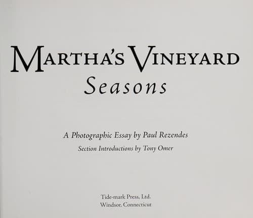 Tapa de Martha's Vineyard seasons