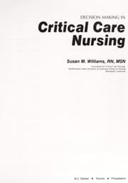 Tapa de Decision Making in Critical Care Nursing (Decision Making in Clinical Nursing Series)