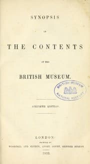 Tapa de Synopsis of the contents of the British Museum