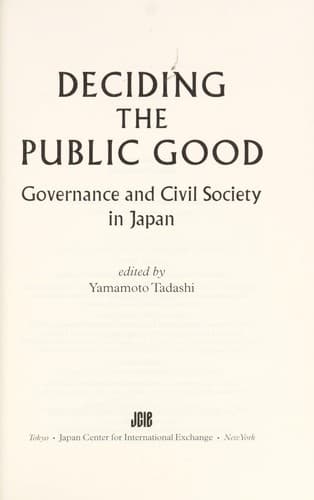 Tapa de Deciding the public good